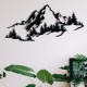 Wallxpert Decorative Metal Wall Accessory Mountain 3 Black