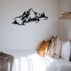 Wallxpert Decorative Metal Wall Accessory Mountain 3 Black
