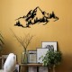 Wallxpert Decorative Metal Wall Accessory Mountain 3 Black