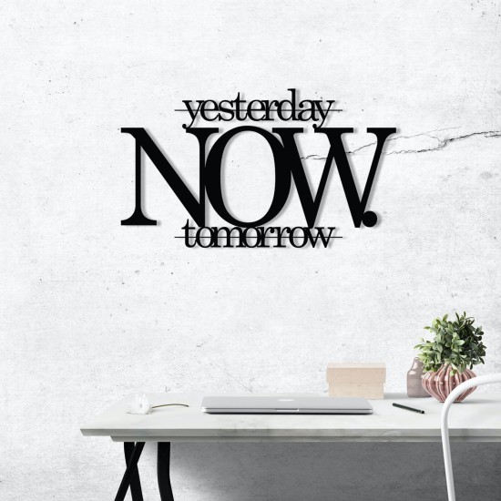 Wallxpert Decorative Metal Wall Accessory Now Black
