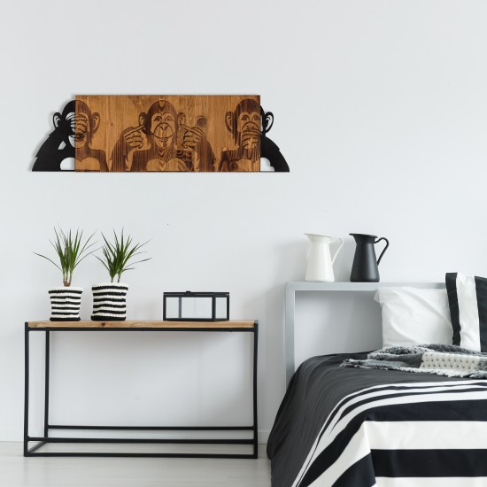 Decorative Wooden Wall Accessory I didnt see I didnt hear I dont know Black
Walnut Decorative Wooden Wall Accessory I didnt see I didnt hear I dont know Black
Walnut