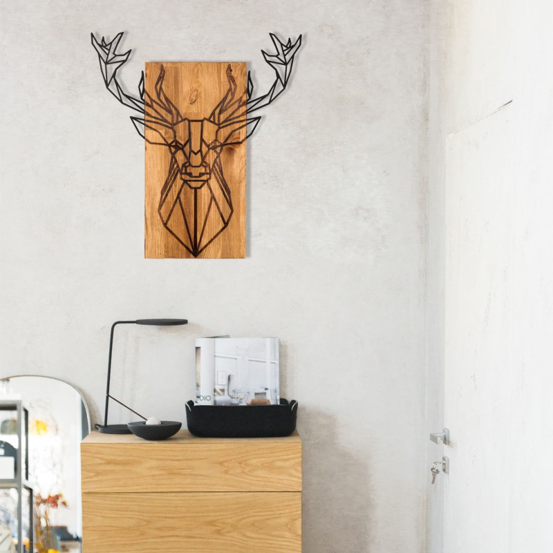 Wallxpert Decorative Wooden Wall Accessory Deer Black
Walnut