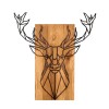 Wallxpert Decorative Wooden Wall Accessory Deer Black
Walnut