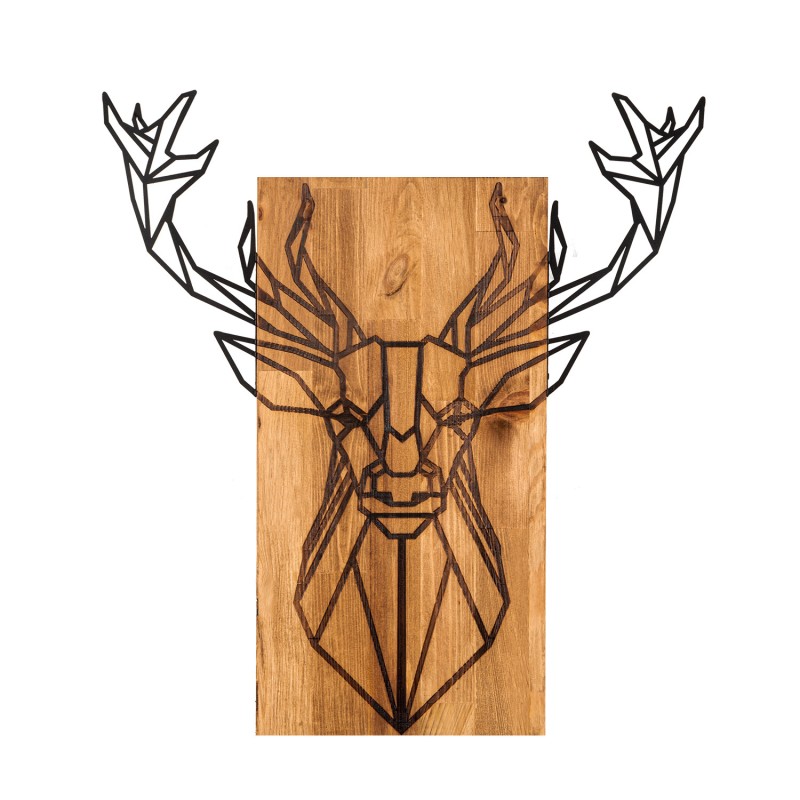 Wallxpert Decorative Wooden Wall Accessory Deer Black
Walnut
