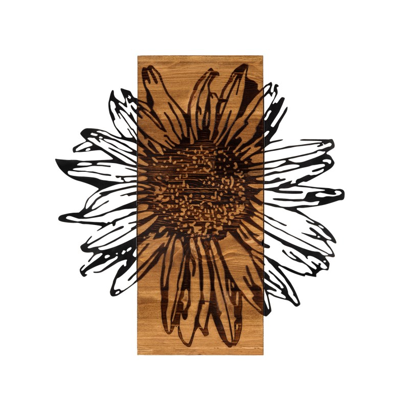 Wallxpert Decorative Wooden Wall Accessory Daisy Black
Walnut