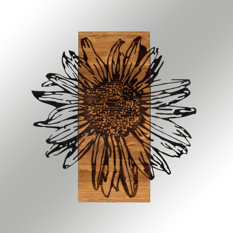 Wallxpert Decorative Wooden Wall Accessory Daisy Black
Walnut