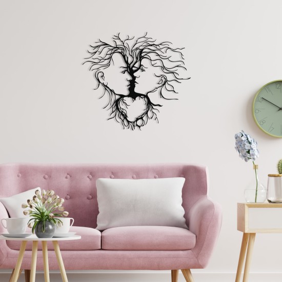 Wallxpert Decorative Metal Wall Accessory Entrika Black