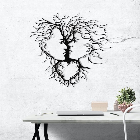 Wallxpert Decorative Metal Wall Accessory Entrika Black