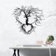 Wallxpert Decorative Metal Wall Accessory Entrika Black
