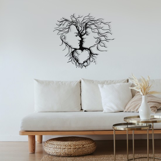 Wallxpert Decorative Metal Wall Accessory Entrika Black
