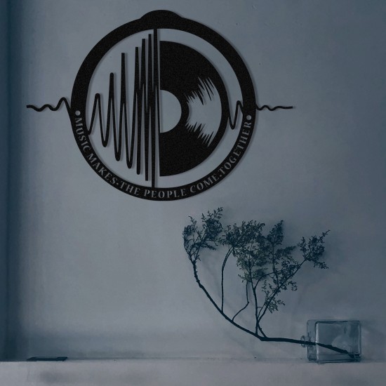 Wallxpert Decorative Metal Wall Accessory My Music v3 Black