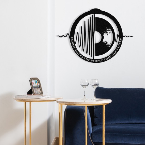 Wallxpert Decorative Metal Wall Accessory My Music v3 Black