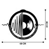 Wallxpert Decorative Metal Wall Accessory My Music v3 Black