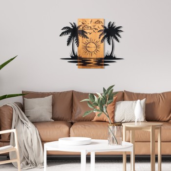 Decorative Wooden Wall Accessory Hawaii 2 Black
Walnut