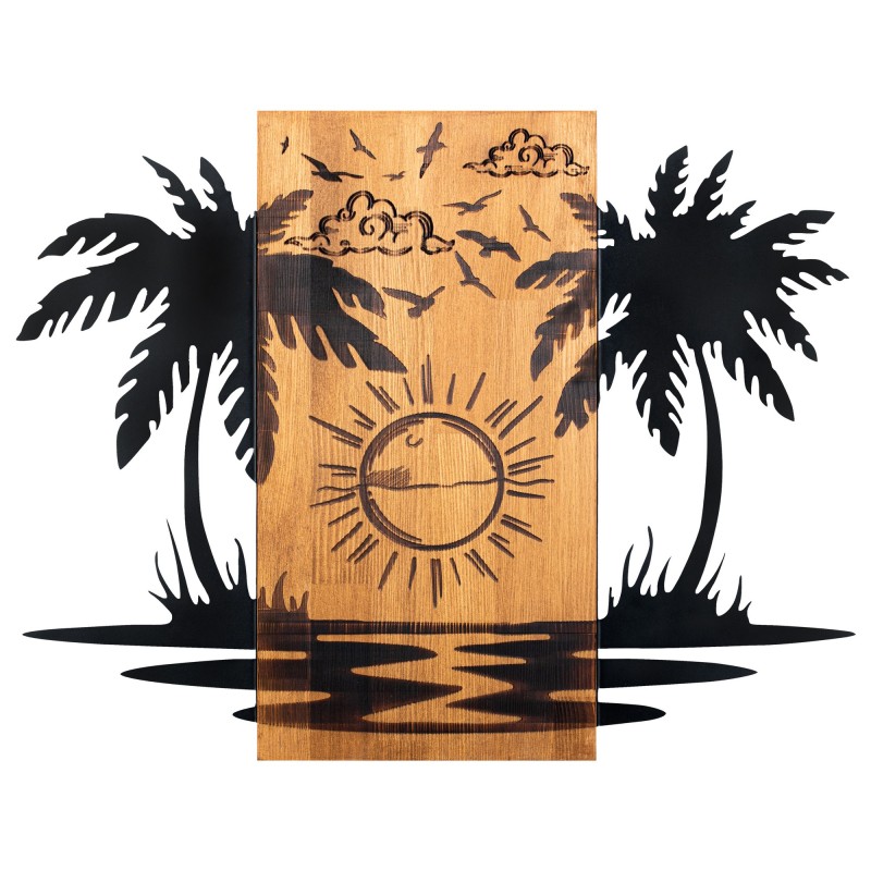 Decorative Wooden Wall Accessory Hawaii 2 Black
Walnut