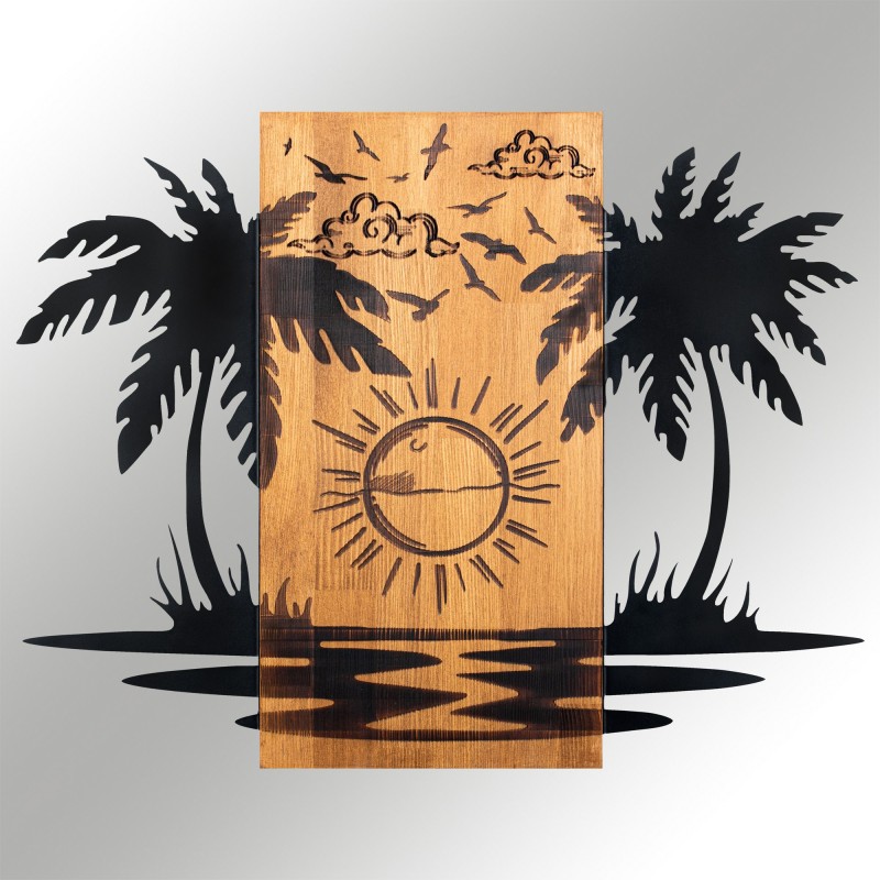 Decorative Wooden Wall Accessory Hawaii 2 Black
Walnut