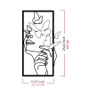 Decorative Metal Wall Accessory Butterfly Face Female Black