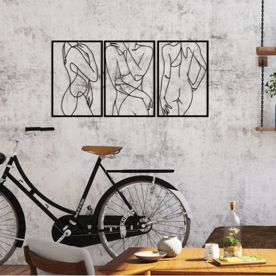 Decorative Metal Wall Accessory Sexy Lady 3 Black Decorative Metal Wall Accessory Sexy Lady 3 Black