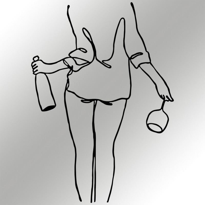 Wallxpert Decorative Metal Wall Accessory Wine Night Black