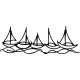 Wallxpert Decorative Metal Wall Accessory Ships In Water Black