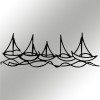 Wallxpert Decorative Metal Wall Accessory Ships In Water Black