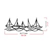 Wallxpert Decorative Metal Wall Accessory Ships In Water Black