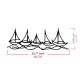 Wallxpert Decorative Metal Wall Accessory Ships In Water Black