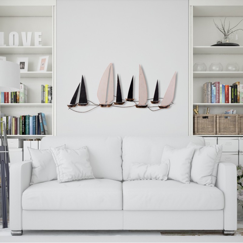 Wallxpert Decorative Metal Wall Accessory Ocean Multicolor