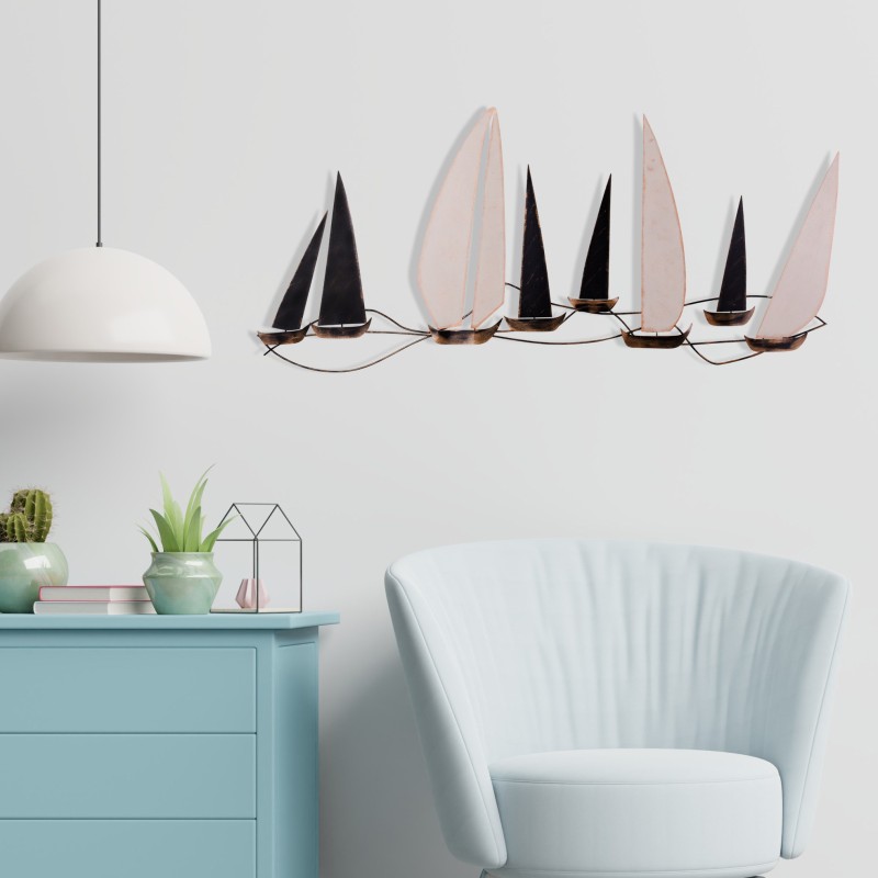 Wallxpert Decorative Metal Wall Accessory Ocean Multicolor