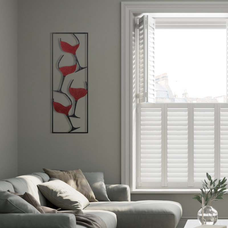 Wallxpert Decorative Metal Accessory Wine - 1 Multicolor