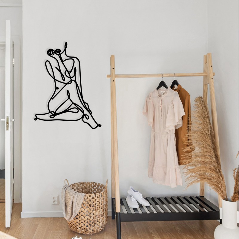 Wallxpert Decorative Metal Wall Accessory Eve Black