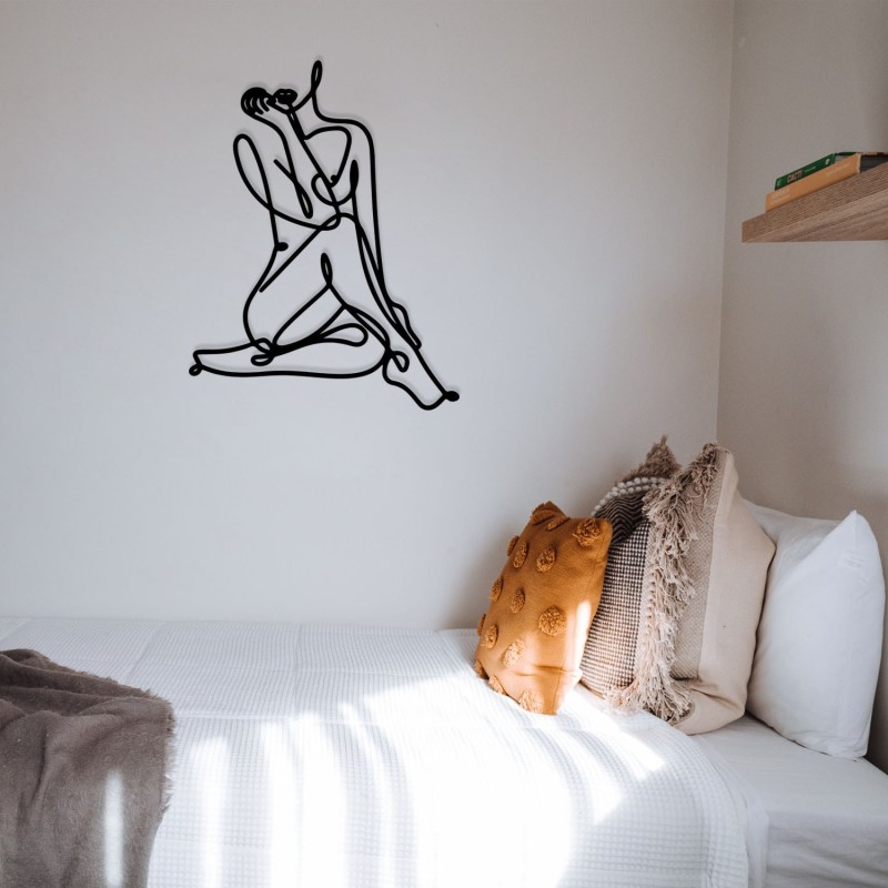 Wallxpert Decorative Metal Wall Accessory Eve Black