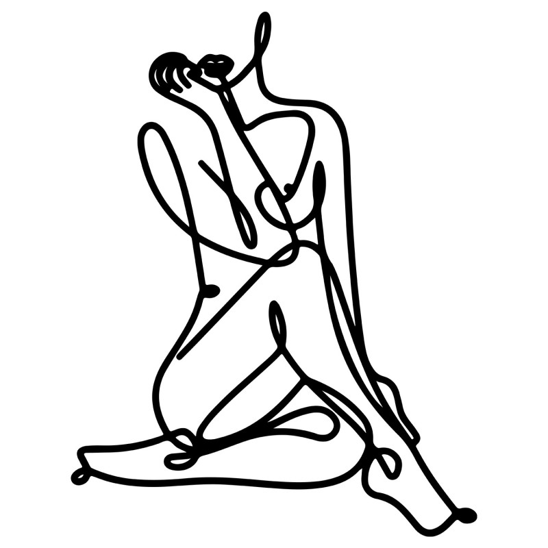 Wallxpert Decorative Metal Wall Accessory Eve Black