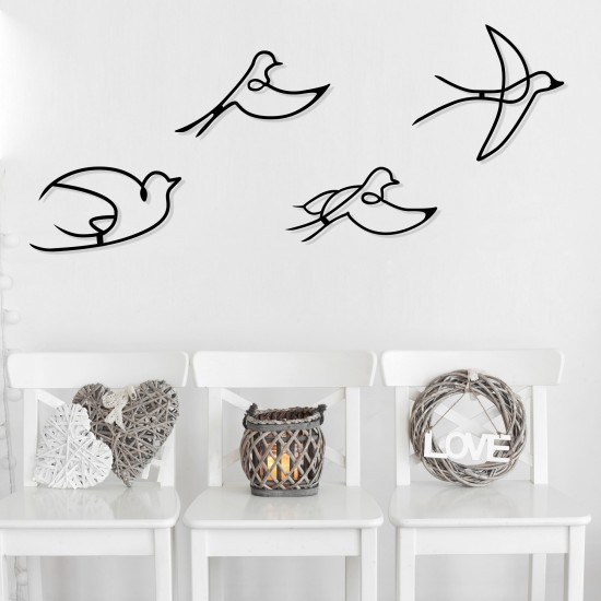 Decorative Metal Wall Accessory Hope Black