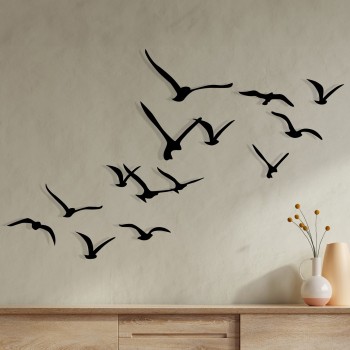 Decorative Metal Wall Accessory Migration Black