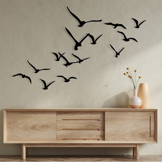 Decorative Metal Wall Accessory Migration Black Wallxpert Decorative Metal Wall Accessory Migration Black