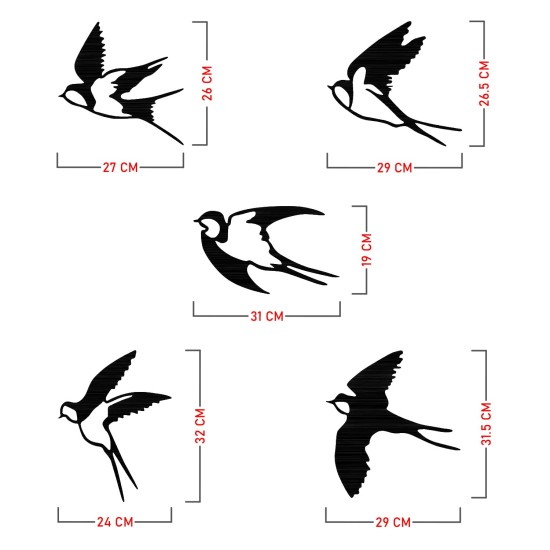 Decorative Metal Wall Accessory Ebabil Black