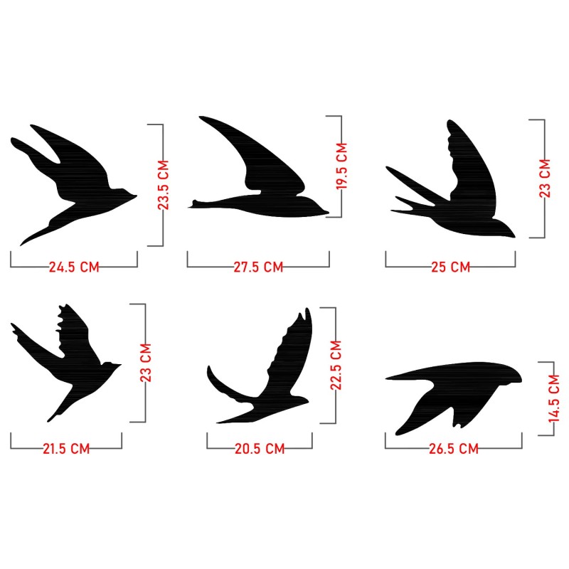 Decorative Metal Wall Accessory Umudo Black