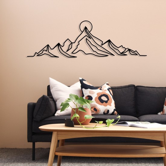 Decorative Metal Wall Accessory Everest Black Wallxpert Decorative Metal Wall Accessory Everest Black