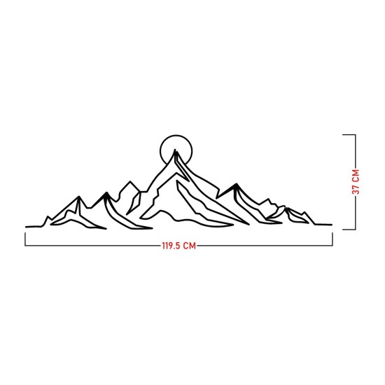 Decorative Metal Wall Accessory Everest Black Wallxpert Decorative Metal Wall Accessory Everest Black