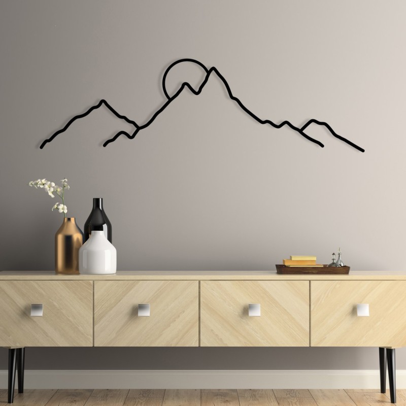 Wallxpert Decorative Metal Wall Accessory Ayers Black