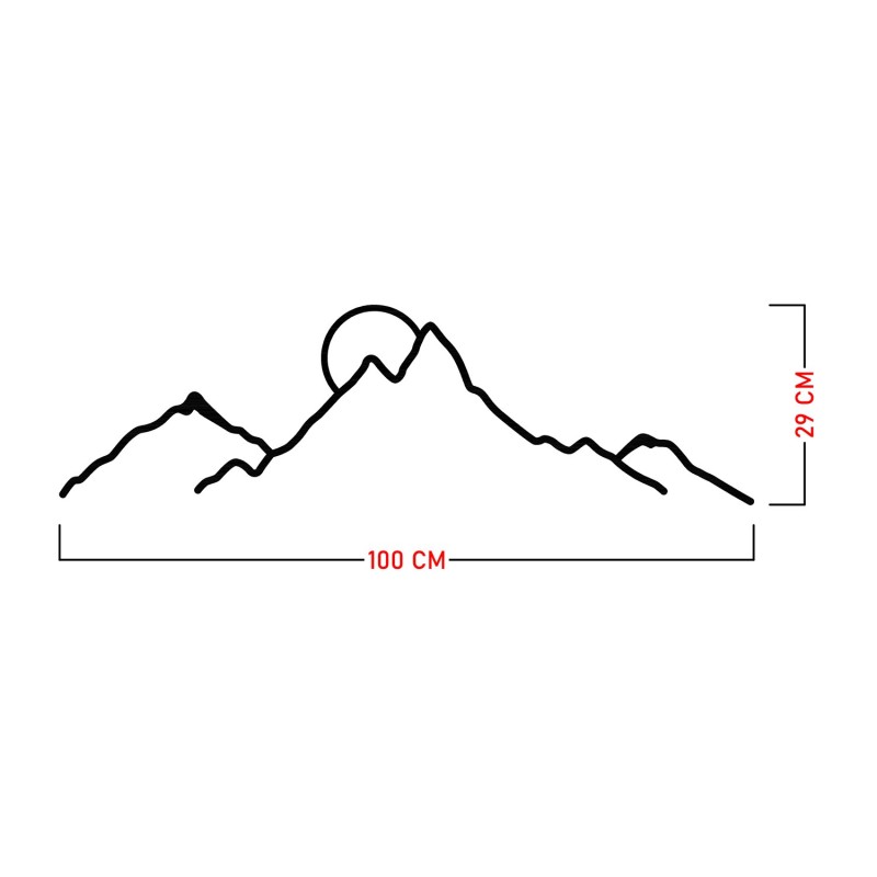 Wallxpert Decorative Metal Wall Accessory Ayers Black