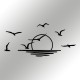 Wallxpert Decorative Metal Wall Accessory Spiaggia Black