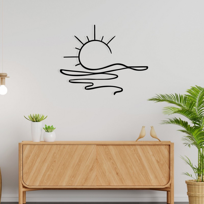 Wallxpert Decorative Metal Wall Accessory Alborada Black