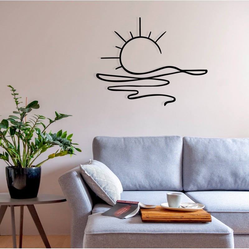 Wallxpert Decorative Metal Wall Accessory Alborada Black