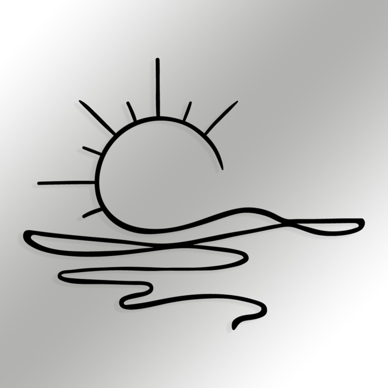 Wallxpert Decorative Metal Wall Accessory Alborada Black