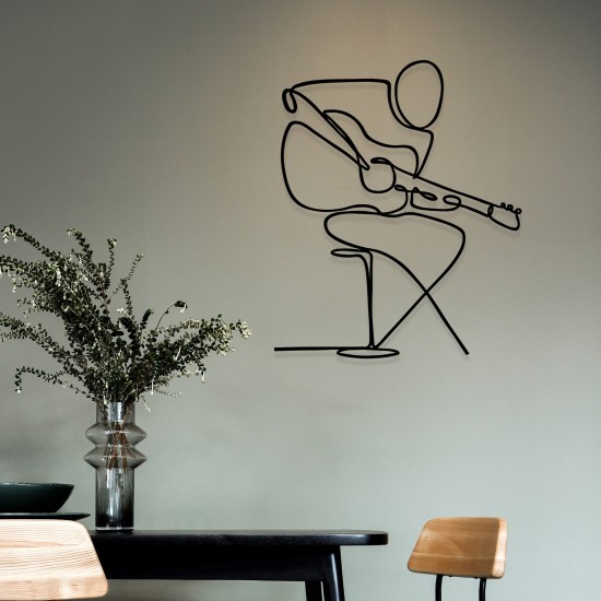 Wallxpert Decorative Metal Wall Accessory Sentimiento 332 Black