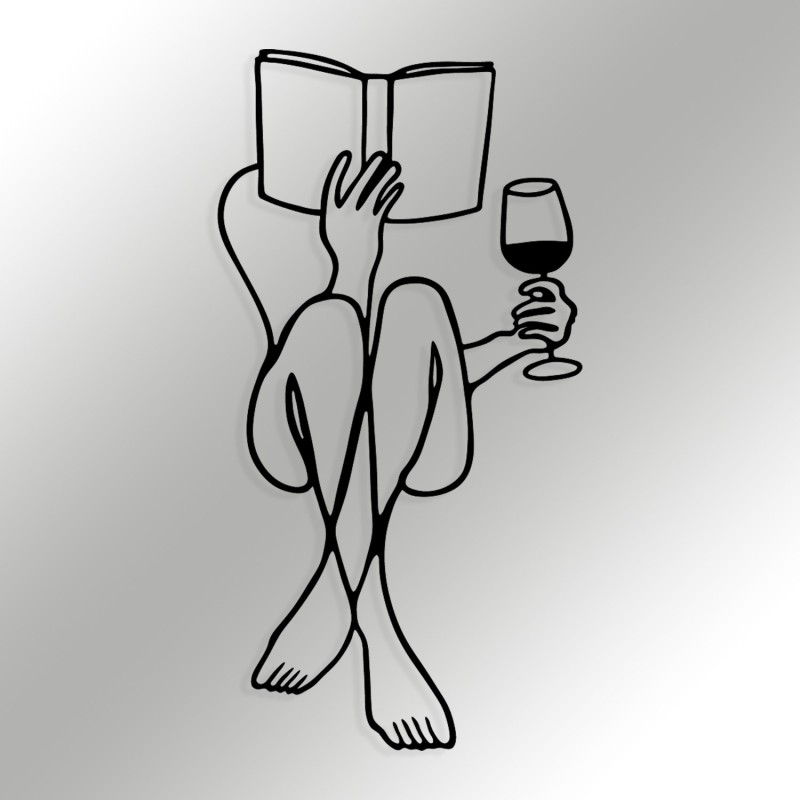 Decorative Metal Wall Accessory Bien Black