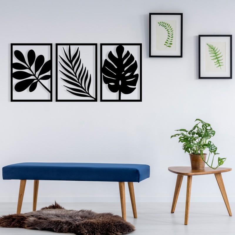 Wallxpert Decorative Metal Wall Accessory Cincuenta Black