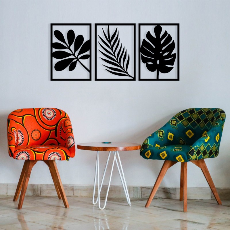 Wallxpert Decorative Metal Wall Accessory Cincuenta Black